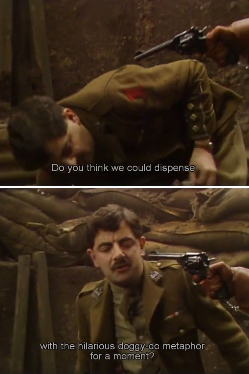 Blackadder doggy do metaphor