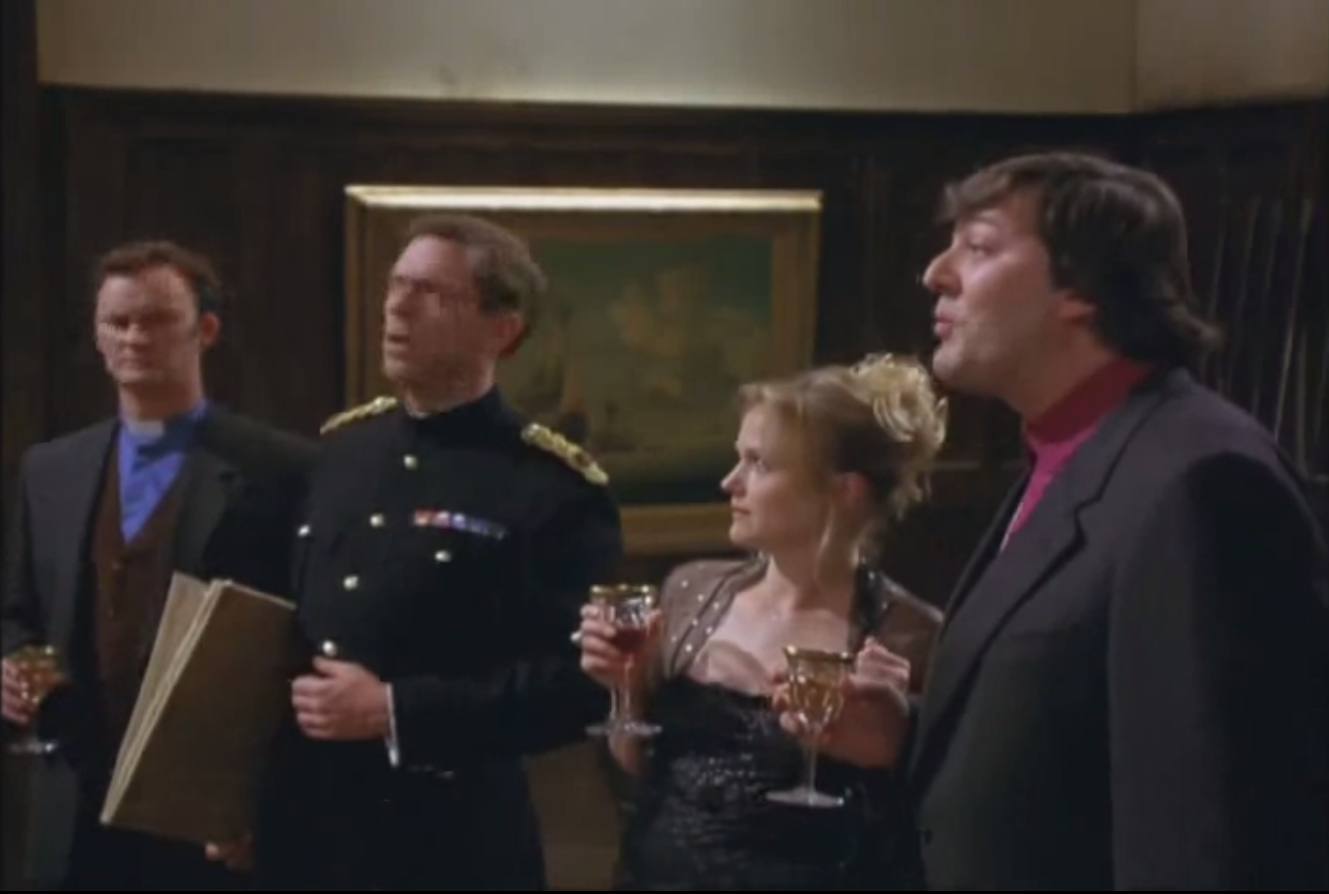 Some of the Blackadder Back and Forth cast included Miranda Richardson, Hugh Laurie and Stephen Fry